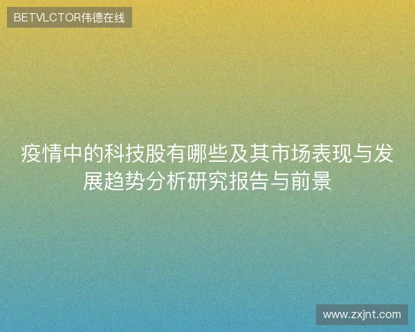 疫情中的科技股有哪些及其市场表现与发展趋势分析研究报告与前景